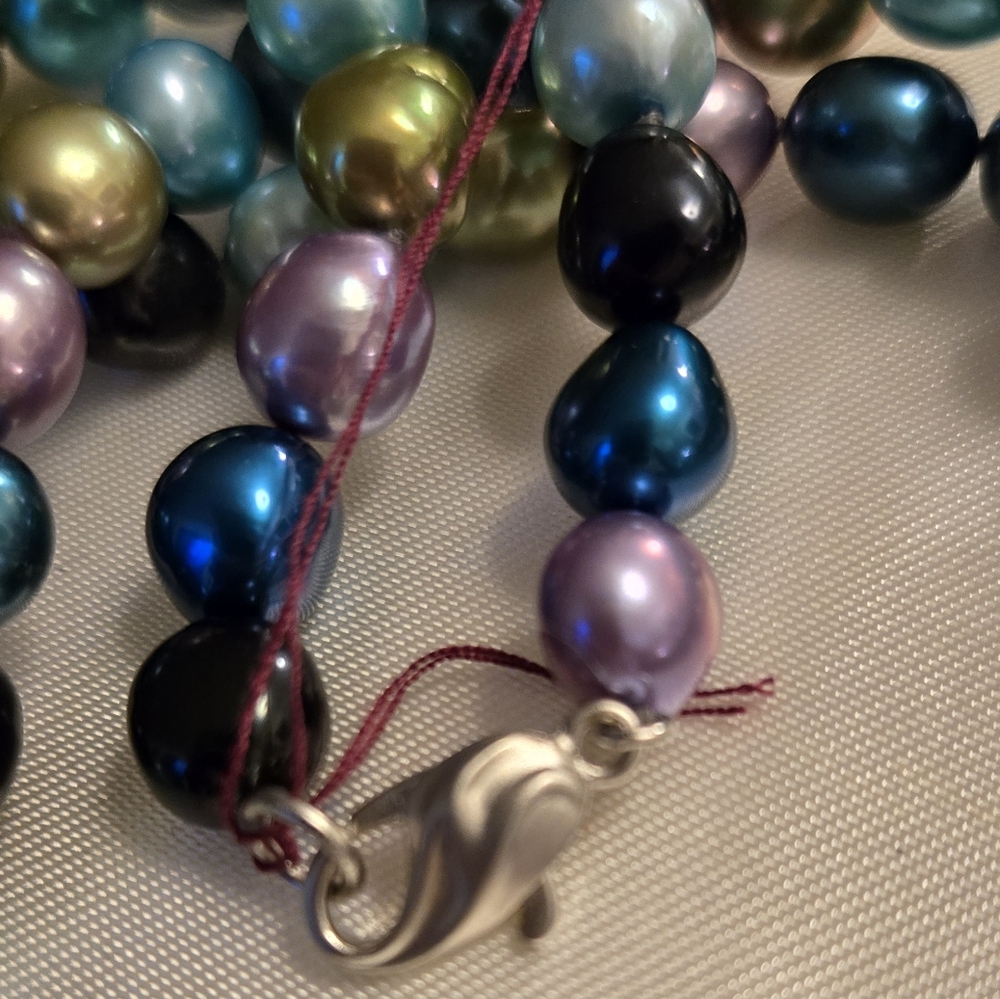 Honora 36" freshwater pearl necklace sterling silver clasp - Picture 5 of 6